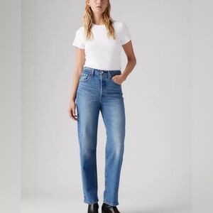 Levi’s Ribcage Straight Ankle Medium Wash Jeans Size 30